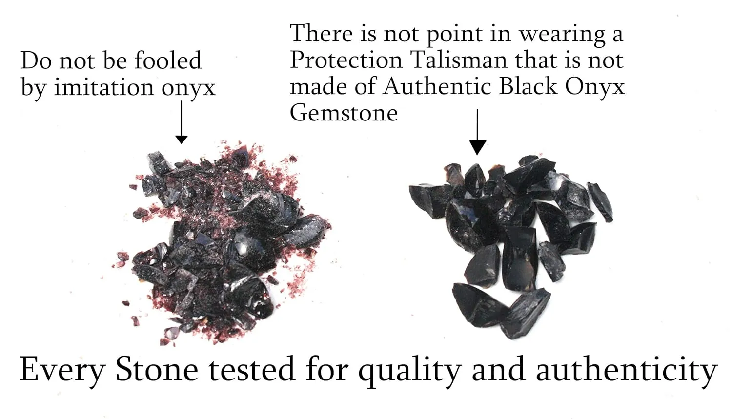 | Handmade Black Onyx Crystal Mens Necklace - Grounding Genuine Gemstone Beaded Mala | Willpower, Protection, Prosperity Choker - Jewelry Gift for Mens, Womens, | 8mm Beads, 19