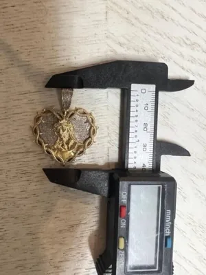 10K Yellow Gold Plated Diamond Jesus Face Heart Pendant  1.5 Inches Head Charm Pendant for Men, Luxury Religious Jesus Face Pendant Necklace