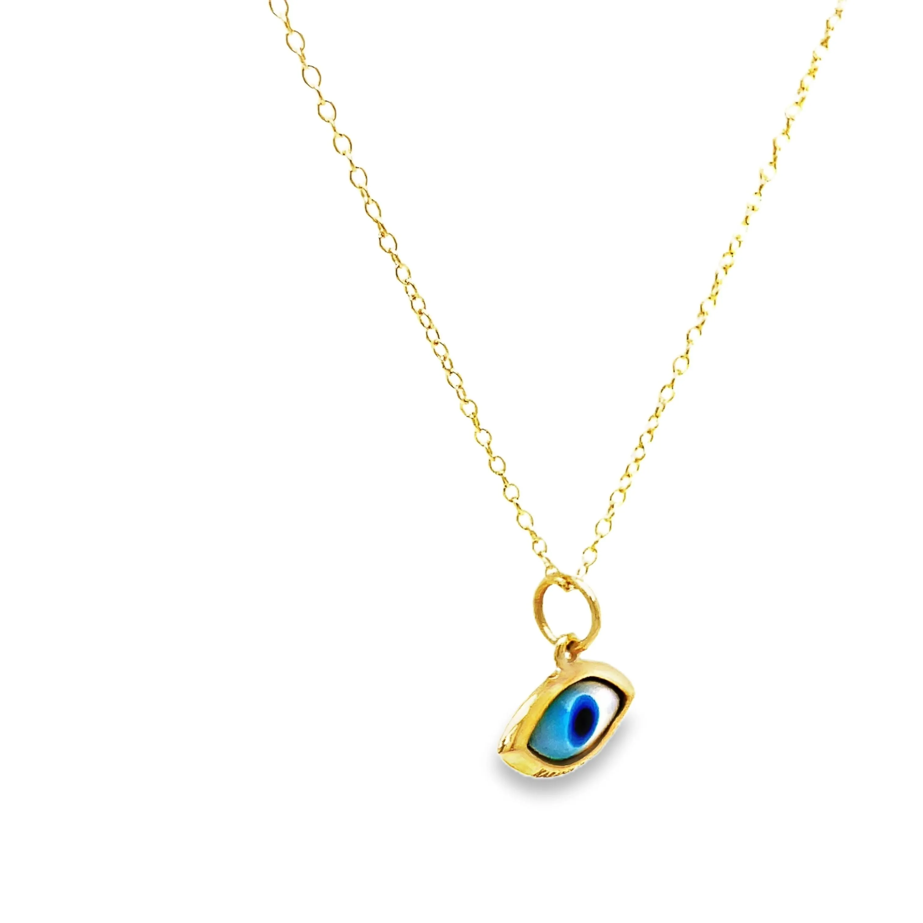14k Small Evil Eye Pendant Necklace
