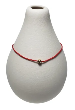 14K SOLID GOLD Beads RED Kabbalah Tibetan Buddhist STRING Adjustable BRACELET Friendship Love POWER and GOOD LUCK PROTECTS YOU From Harmful Energy And NEGATIVITY