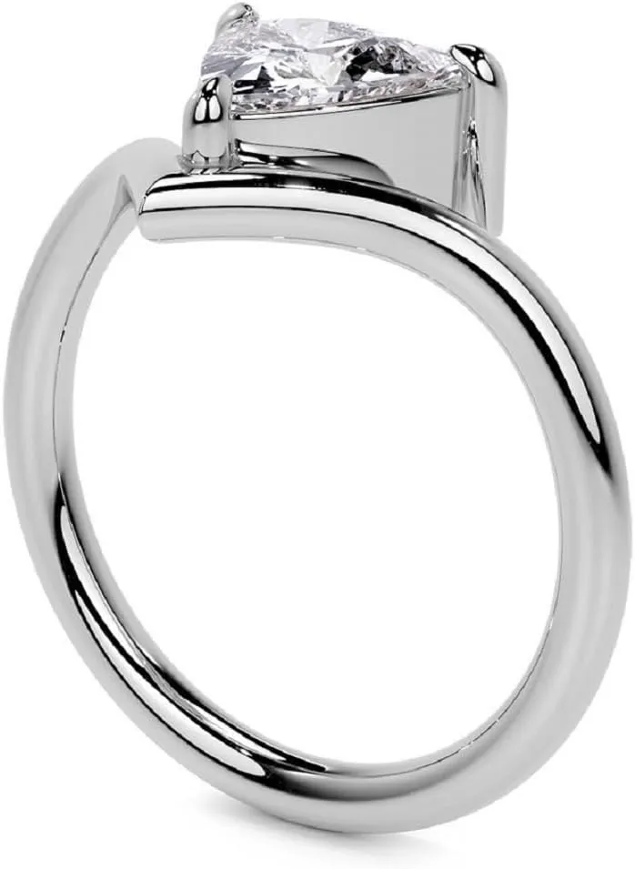 1.5 CT Trillion Cut Moissanite Diamond Handmade Engagement Ring Sterling Silver Solitaire Bridal Wedding Ring for Women, Anniversary Rings her
