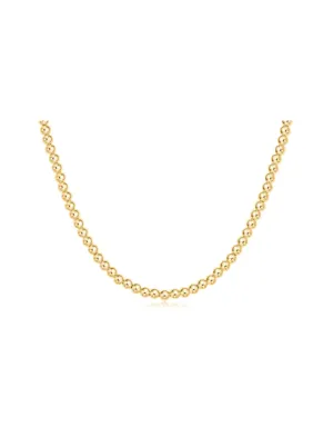15" Choker Classic Gold 4MM Bead [N15CLG4]