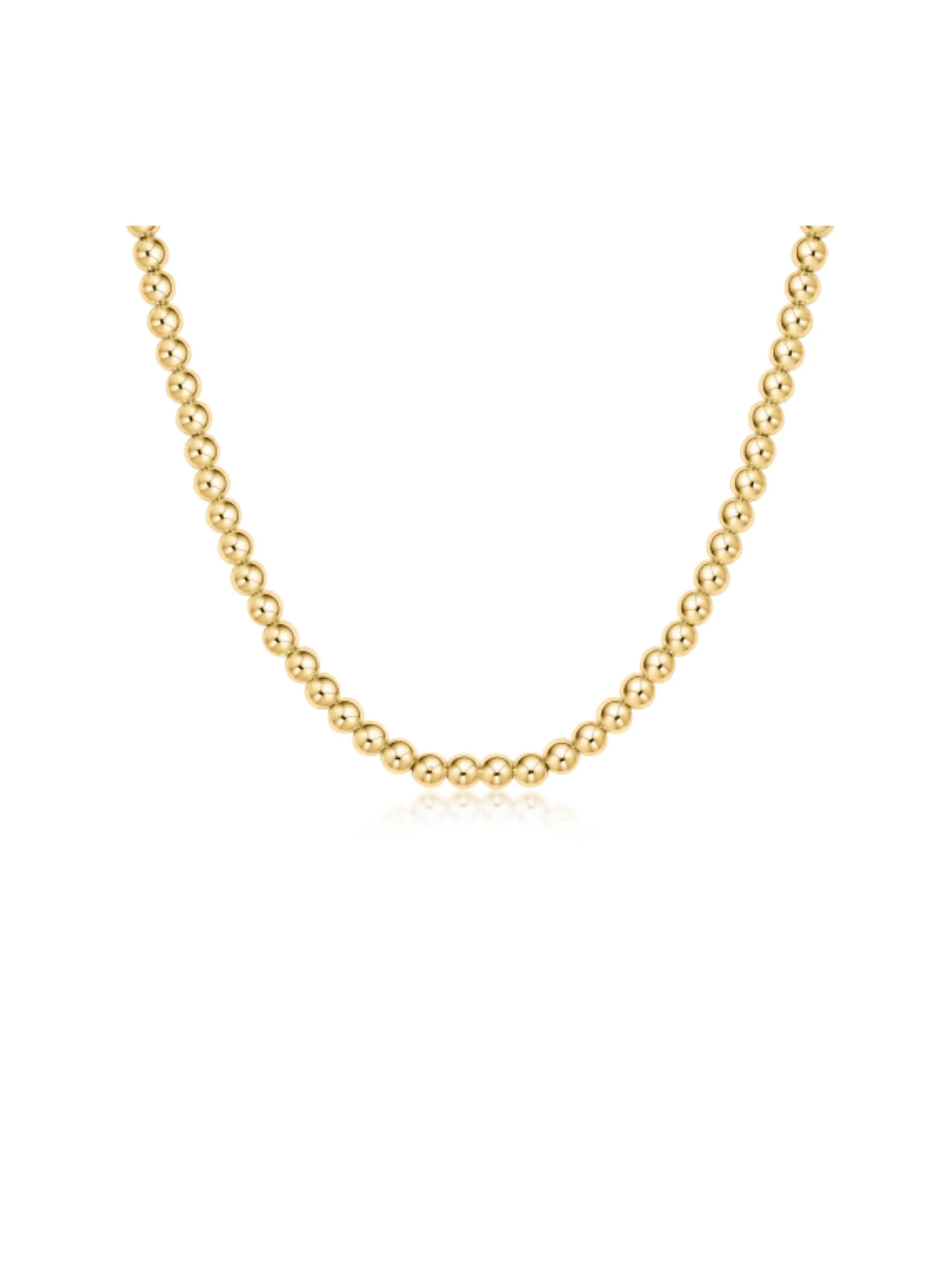 15" Choker Classic Gold 5MM Bead [N15CLG5]