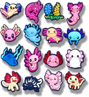 16 Pcs Axlotl Shoe Charms, Shoe Decoration Party Gifts For Boys Girls Kids, Women. (16 pcs axlotl)
