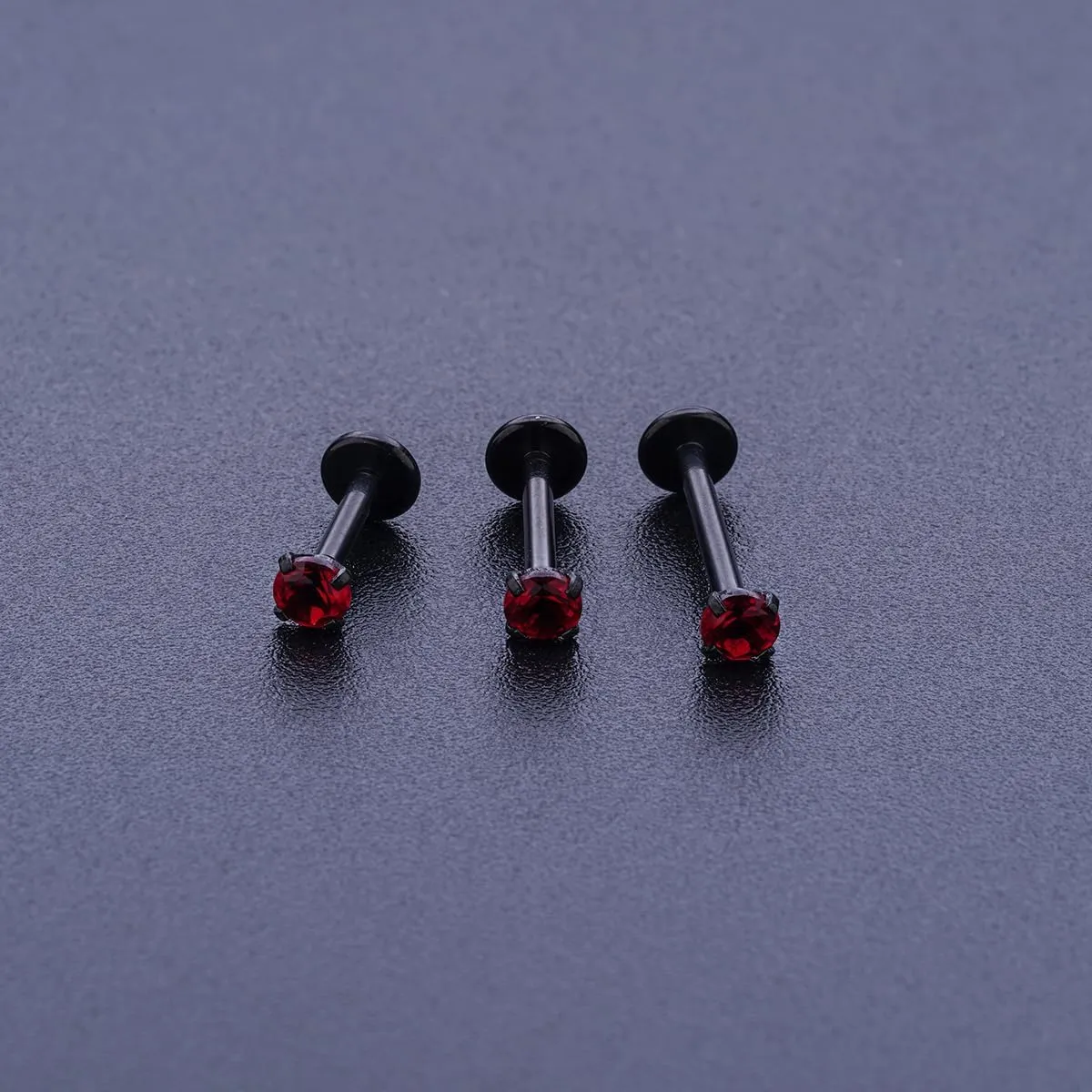 16G 18G 20G Threadless Push in Lip Ring for Women Men Black Stainless Steel CZ Top Labret Stud Jewelry for Nose Tragus Helix Cartilage Monroe Piercing Jewelry 6mm 8mm 10mm