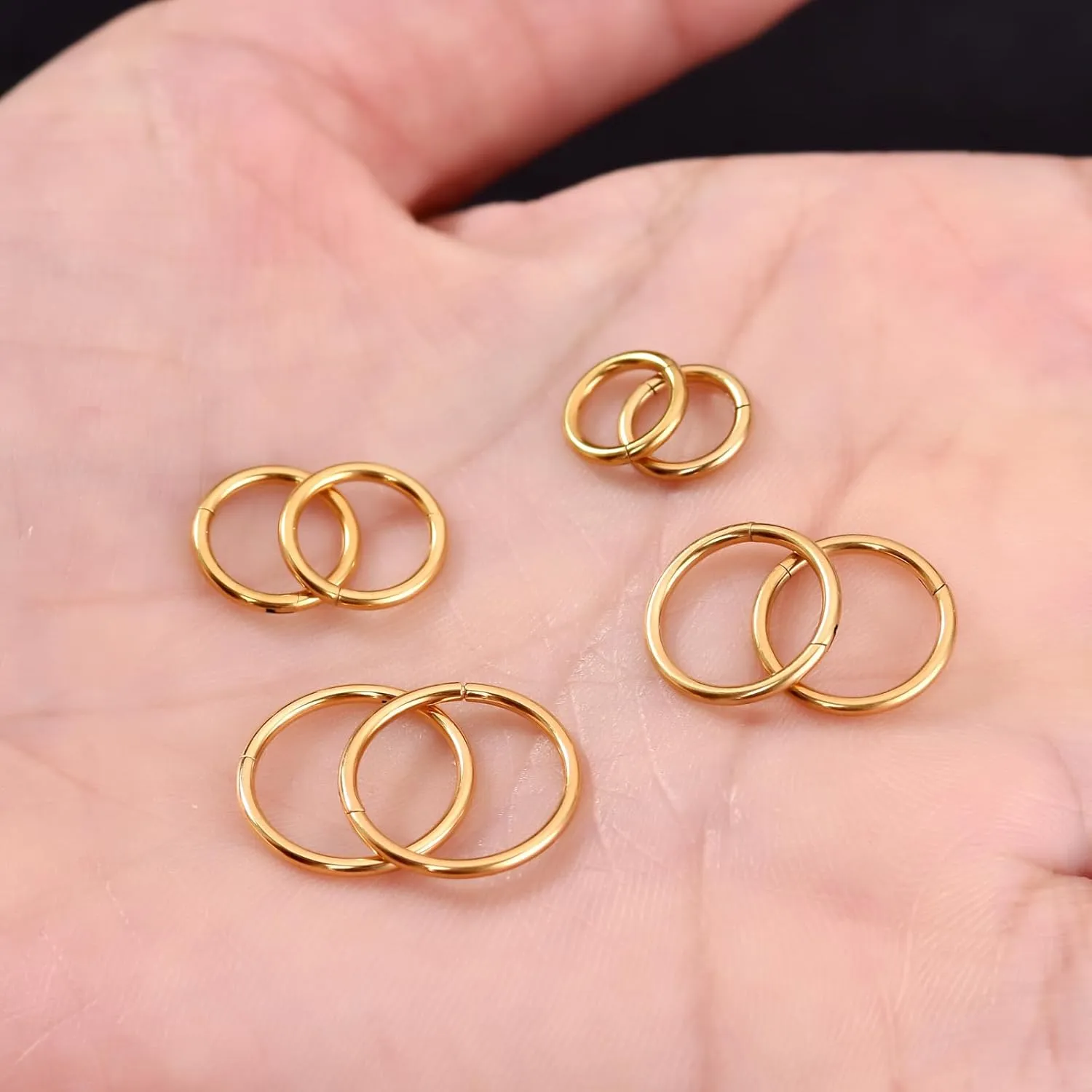 16g Nose Septum Rings: Helix Cartilage Daith Tragus Earring Piercing Ring Hoop, Surgical Steel Nose Ear Clicker Rings Piercing Jewelry For Women Men 6mm 8mm 10mm 12mm