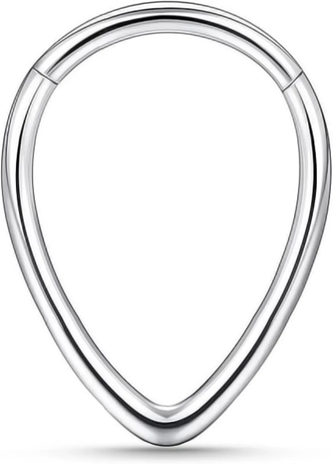 16G Teardrop Septum Ring Surgical Steel Clicker Piercing Jewelry Gold Silver Oval Daith Earring 16 Gauge 8mm