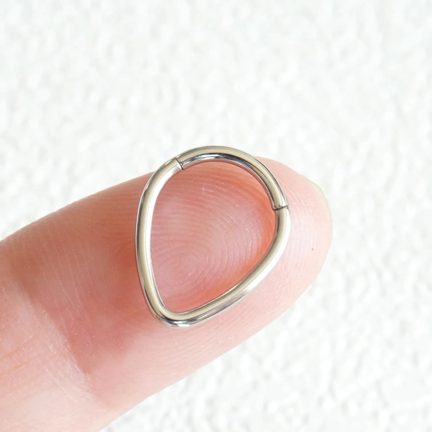 16G Teardrop Septum Ring Surgical Steel Clicker Piercing Jewelry Gold Silver Oval Daith Earring 16 Gauge 8mm