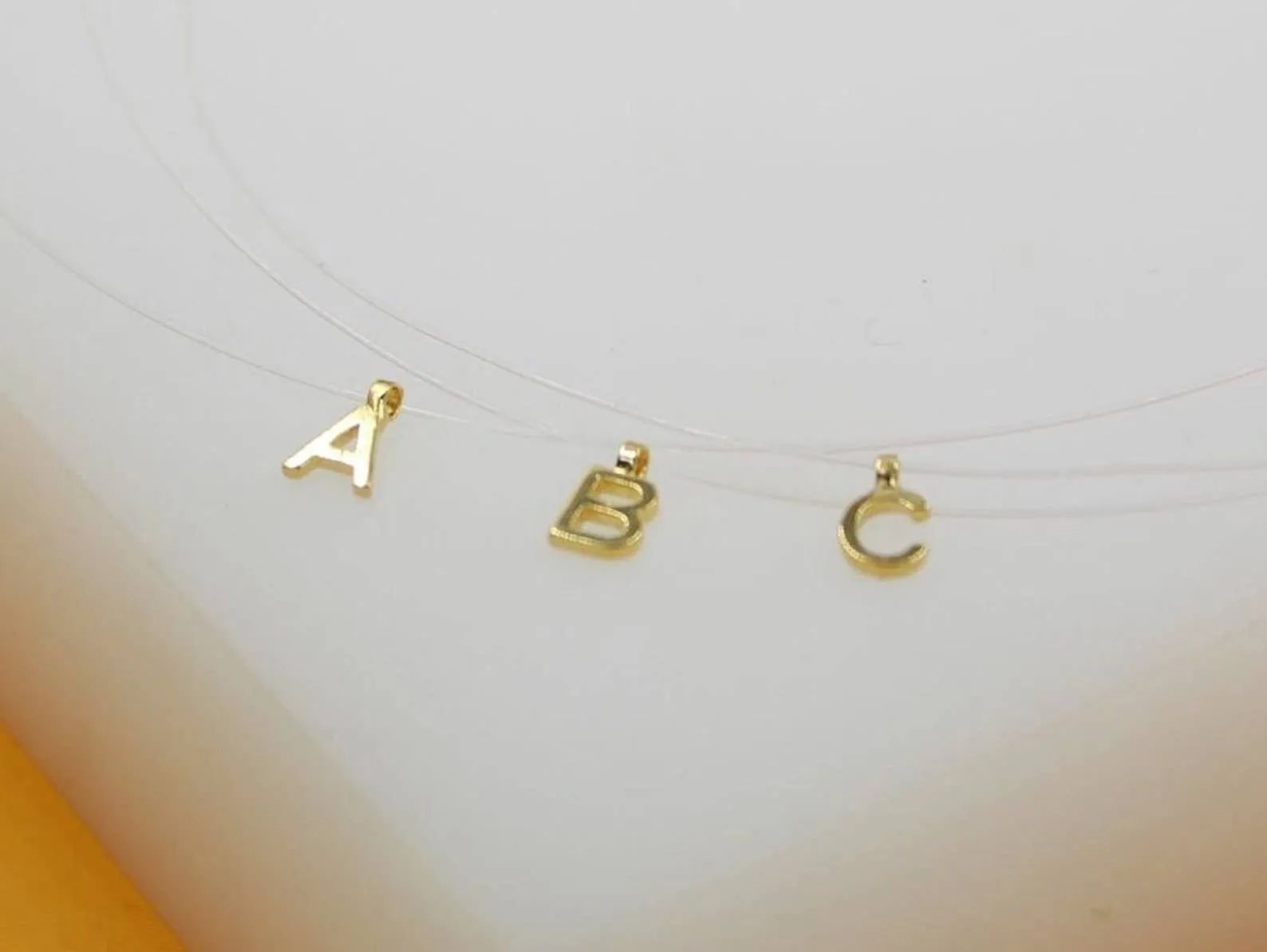 18K Gold Filled Initial Letter Choker A