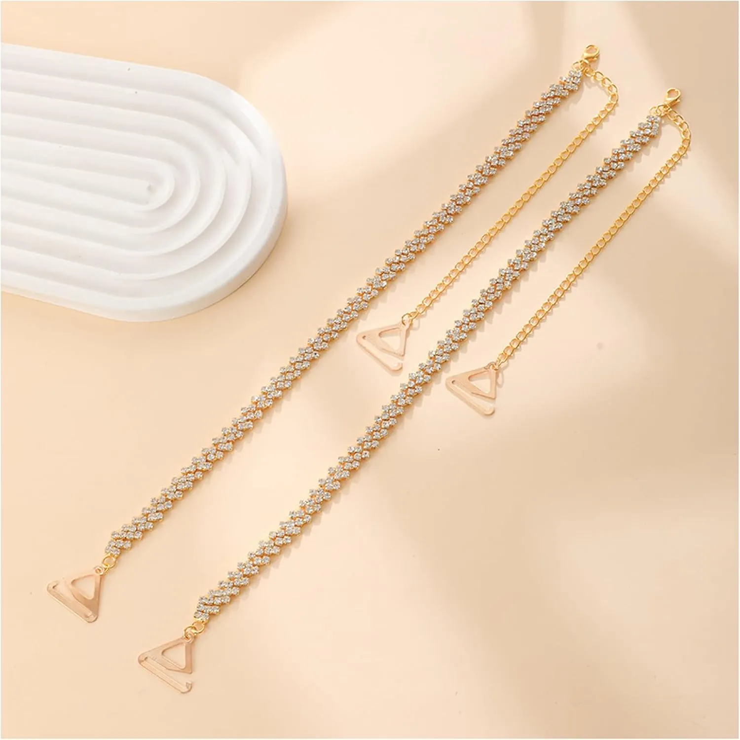 1Pair Multi-layered Rhinestone Shoulder Strap Chain for Women Sexy Crystal Strap Underwear Chain Bridal Wedding Bra Straps Dress Accessories Jewelry