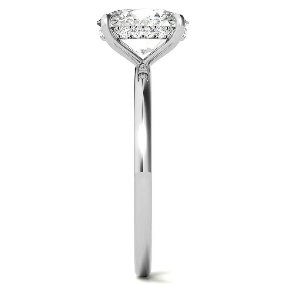 2 CT Oval Solitaire Moissanite Engagement Ring for Women | Platinum Ring | Diamond Wedding Bridal Jewelry | Gift for Her | Anniversary Rings (8)