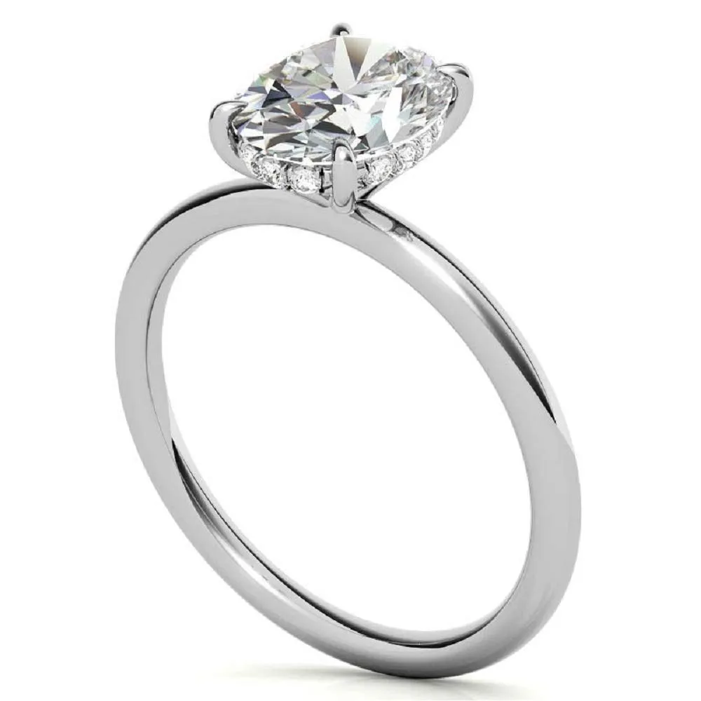 2 CT Oval Solitaire Moissanite Engagement Ring for Women | Platinum Ring | Diamond Wedding Bridal Jewelry | Gift for Her | Anniversary Rings (8)