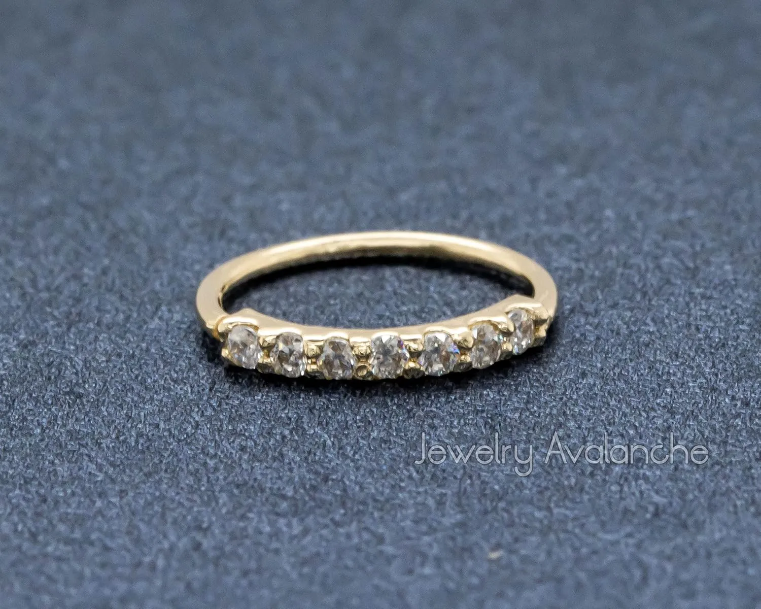 20G 14K Gold Nose Hoop Ring with Moissanites Half Eternity Nose Hoop, Helix Ring, Tagus Hoop, Cartilage Ring