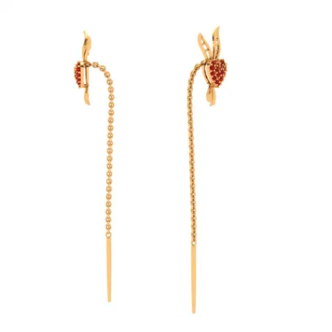 22k Yellow Gold Earring With Modern Design