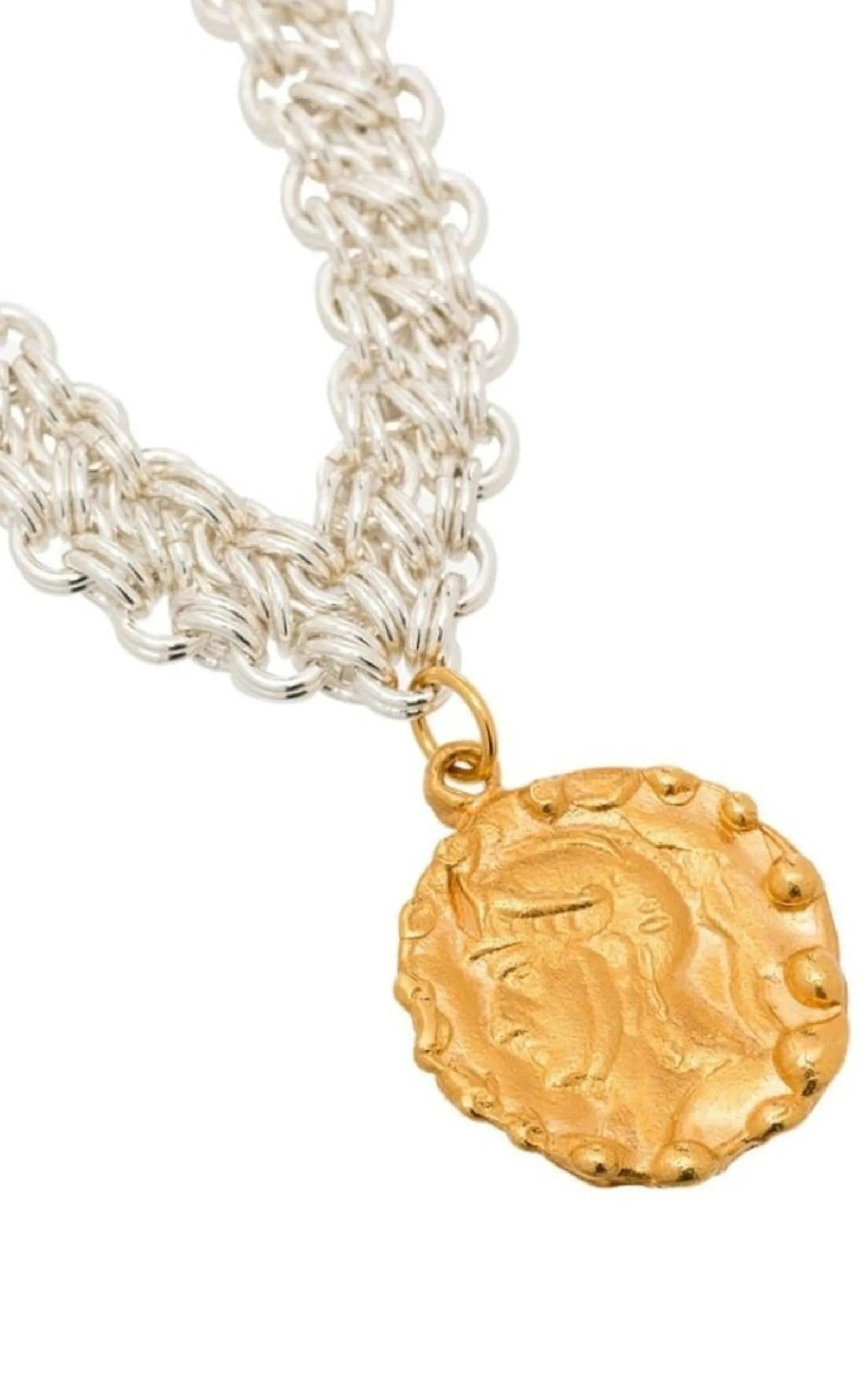 24K Gold-Plated Woven Tapestry Amulet Necklace