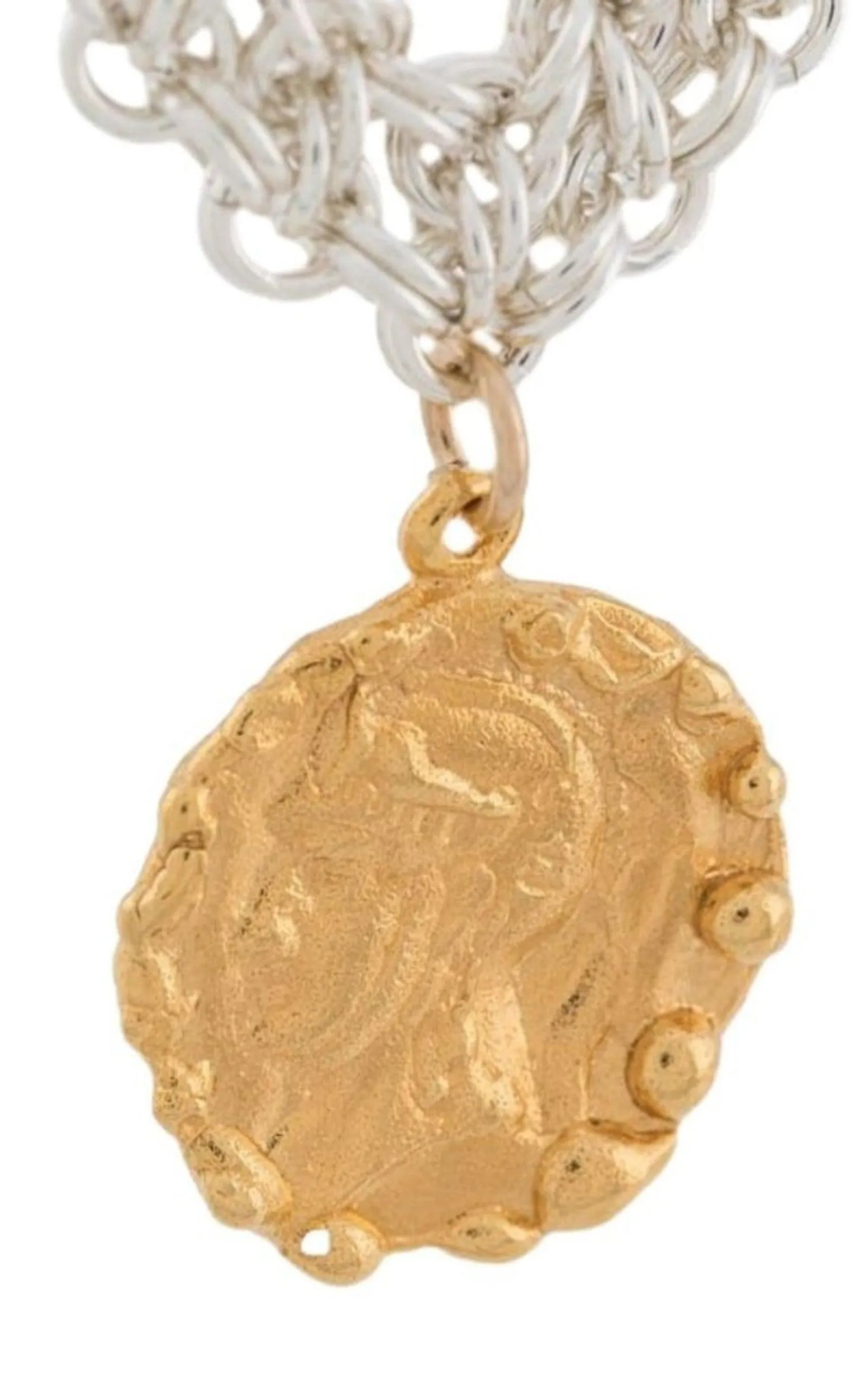 24K Gold-Plated Woven Tapestry Amulet Necklace