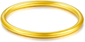 24K Real Gold Ring Simple Unisex 999 Gold Ring with Jewelry Box for Women Men Couple Lover Boyfriend Girlfriend Birthday Anniversary(Size:46.5-61.9)