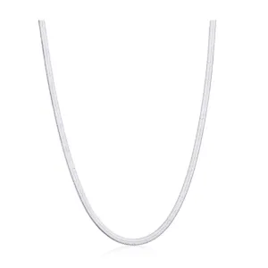2.4mm (0.1") Width Herringbone Snake Chain Necklace