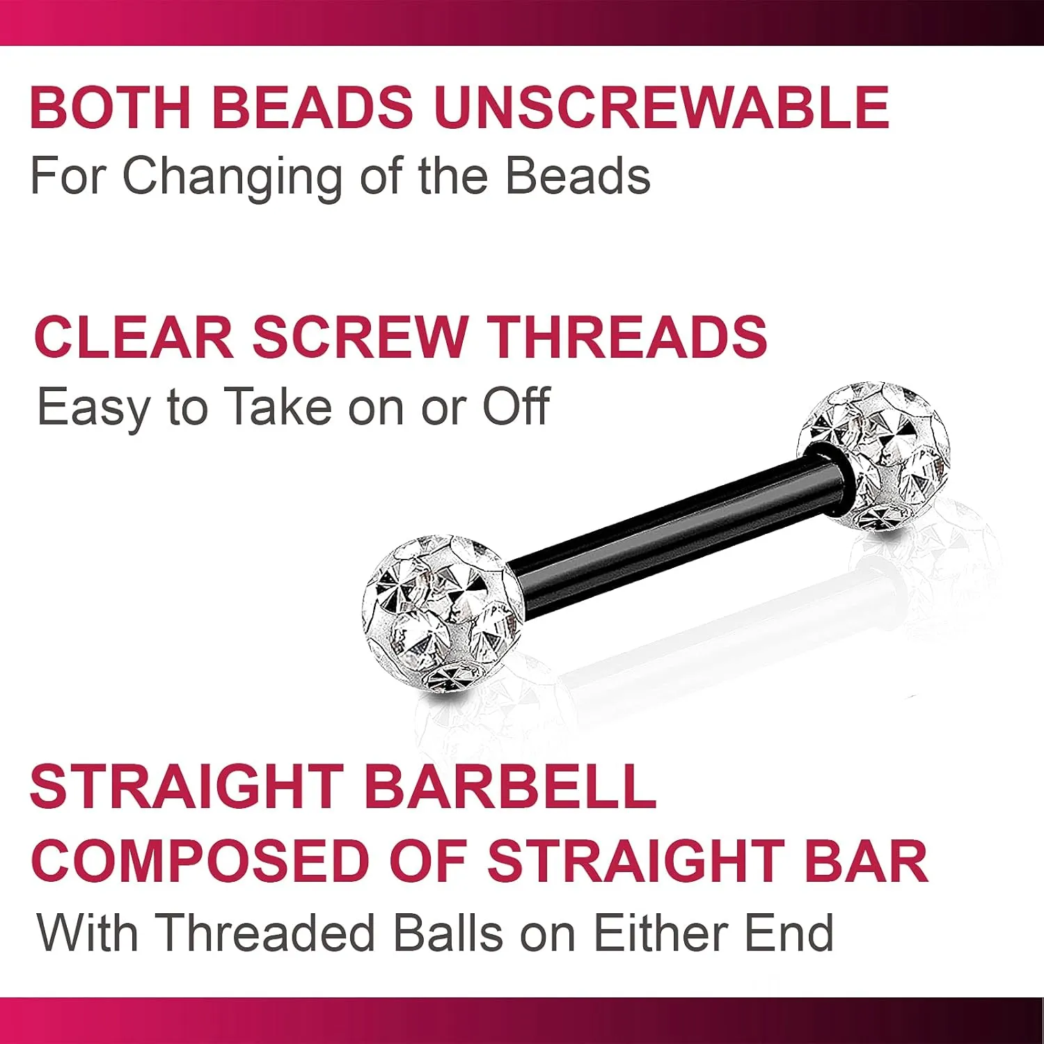 2pcs 16g Barbell Earrings Black Titanium G23 Helix Cartilage Anti Tragus Vertical Forward Triple Lobe Ferido Balls B2JCC