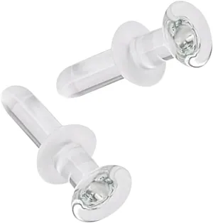 2PCS Glass Retainer Labret Studs Flat Back 20G 18G 16G 14G 12G 10G 8G Clear Cartilage Earrings Tragus Lip Rings Helix Retainer Piercing 1/2"