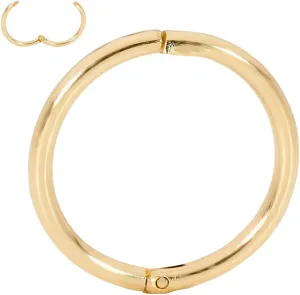 365 SLEEPERS 375 9K Yellow Gold Australian Made 8mm - 14mm Hinged Sleeper Earrings Nose Lip Septum Tragus Hoop Segment Ring Nickel Free Hypoallergenic
