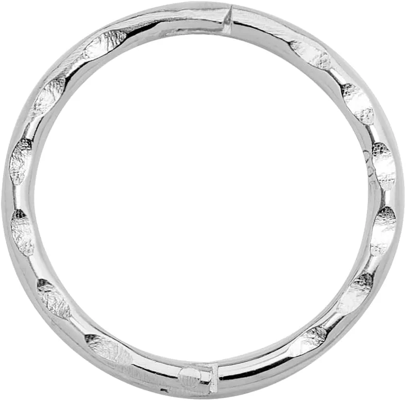 365 SLEEPERS 925 Solid Sterling Silver Australian Made 8mm - 14mm Faceted Hinged Sleeper Earrings Nose Lip Septum Tragus Hoop Segment Ring Nickel Free Hypoallergenic