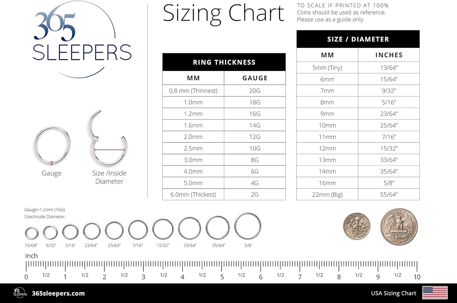 365 SLEEPERS 925 Solid Sterling Silver Australian Made 8mm - 14mm Hinged Sleeper Earrings Nose Lip Septum Tragus Hoop Segment Ring Nickel Free Hypoallergenic