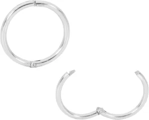 365 SLEEPERS 925 Solid Sterling Silver Australian Made 8mm - 14mm Hinged Sleeper Earrings Nose Lip Septum Tragus Hoop Segment Ring Nickel Free Hypoallergenic