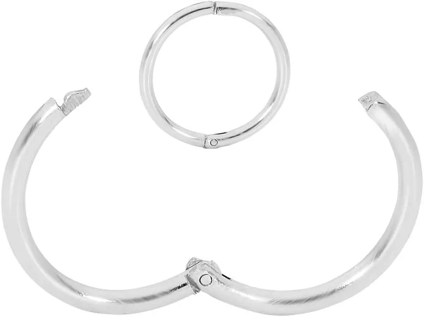 365 SLEEPERS 925 Solid Sterling Silver Australian Made 8mm - 14mm Hinged Sleeper Earrings Nose Lip Septum Tragus Hoop Segment Ring Nickel Free Hypoallergenic