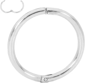 365 SLEEPERS 925 Solid Sterling Silver Australian Made 8mm - 14mm Hinged Sleeper Earrings Nose Lip Septum Tragus Hoop Segment Ring Nickel Free Hypoallergenic