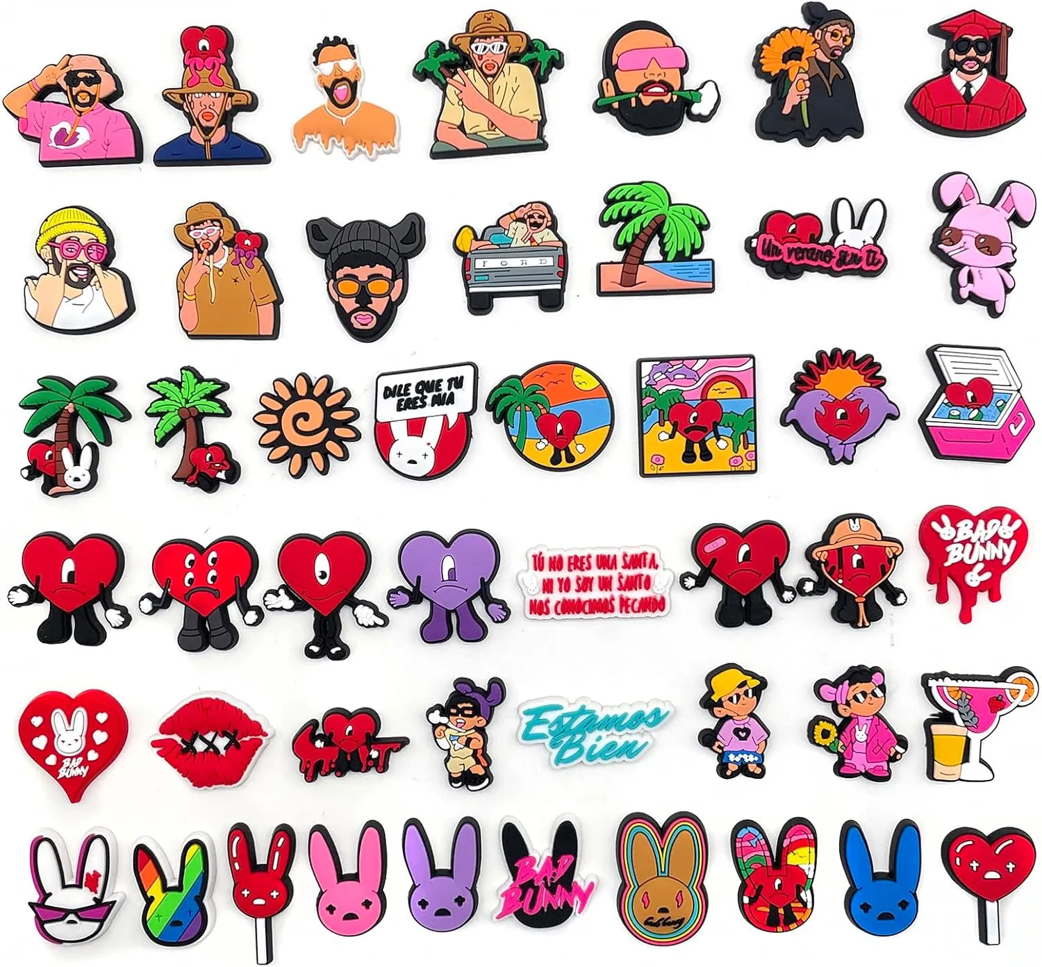 48kinds of Shoe Charms Decorations Bracelets Wristband Different Designs for Kids Girls Decorations Birthday Party Favors Gifts