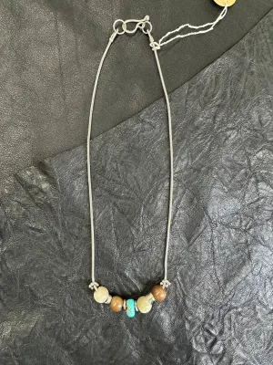 5 Stone Beaded Necklace