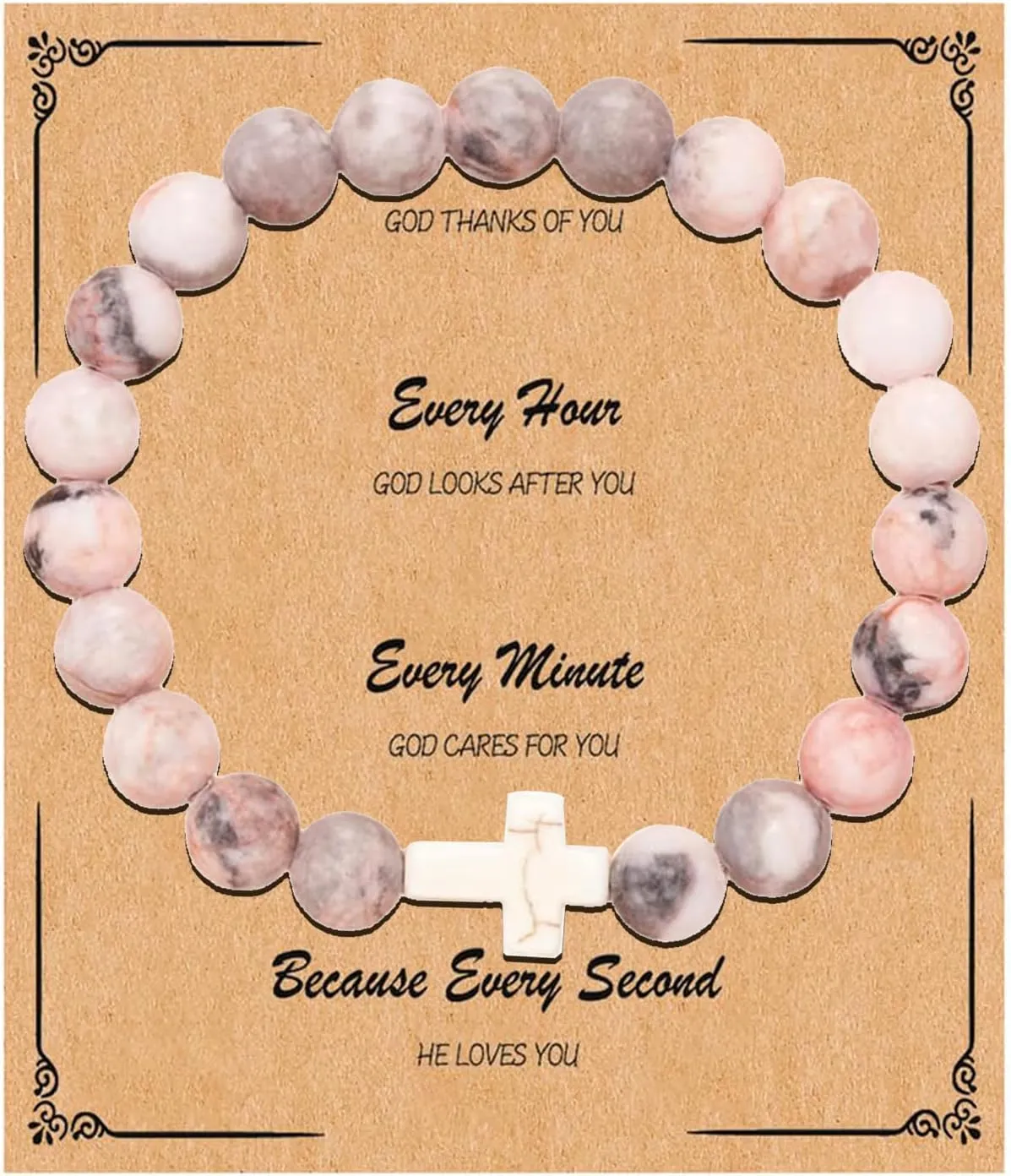 72ore Cross Bracelet Easter Gifts Easter Basket Stuffers for Women Jesus Bracelets Baptism Christian First Confirmation Communion Religious Gift for Women Jewellery