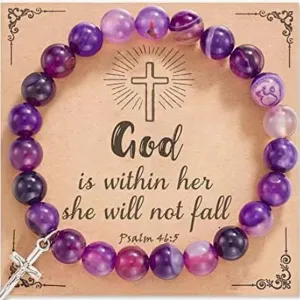 72ore Cross Bracelet Easter Gifts Easter Basket Stuffers for Women Jesus Bracelets Baptism Christian First Confirmation Communion Religious Gifts for Women Jewellery Gifts