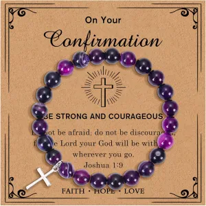 72ore Cross Bracelet Easter Gifts Easter Basket Stuffers for Women Jesus Bracelets Baptism Christian First Confirmation Communion Religious Gifts for Women Jewellery Gifts