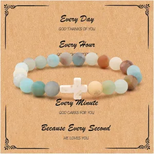 72ore Cross Bracelet Easter Gifts Easter Basket Stuffers for Women Jesus Bracelets Baptism Christian First Confirmation Communion Religious Gifts for Women Jewellery Gifts
