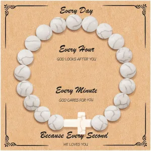 72ore Cross Bracelet Easter Gifts Easter Basket Stuffers for Women Jesus Bracelets Baptism Christian First Confirmation Communion Religious Gifts for Women Jewellery Gifts