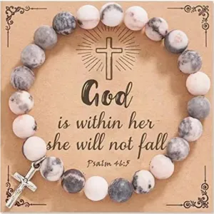 72ore Cross Bracelet Easter Gifts Easter Basket Stuffers for Women Jesus Bracelets Baptism Christian First Confirmation Communion Religious Gifts for Women Jewellery Gifts