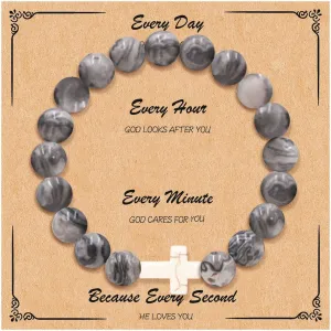 72ore Cross Bracelet Easter Gifts Easter Basket Stuffers for Women Jesus Bracelets Baptism Christian First Confirmation Communion Religious Gifts for Women Jewellery Gifts