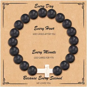 72ore Cross Bracelet Easter Gifts Easter Basket Stuffers for Women Jesus Bracelets Baptism Christian First Confirmation Communion Religious Gifts for Women Jewellery Gifts