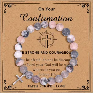 72ore Cross Bracelet Easter Gifts Easter Basket Stuffers for Women Jesus Bracelets Baptism Christian First Confirmation Communion Religious Gifts for Women Jewellery Gifts