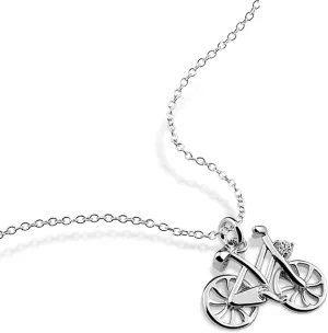 925 Sterling Silver Bicycle Pendant Necklace For Women Fashion Silver Choker Length 40 5cm Chain 18 inches Fine Jewelry Gifts