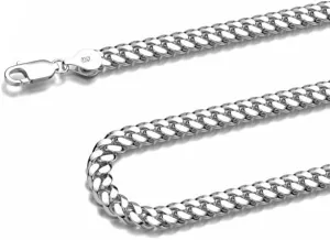 925 Sterling Silver Cuban Chain Lobster Clasp 7/8/10mm Silver/Gold Over Cuban Link Curb Chain Necklace for Men Women Diamond Cut 16-30 Inches