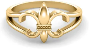 925 Sterling Silver Fleur De Lis Statement Rings Saints, French lily Flower Ring | Wedding, Engagement, Promise, Love Jewelry | Valentine Gift For Her