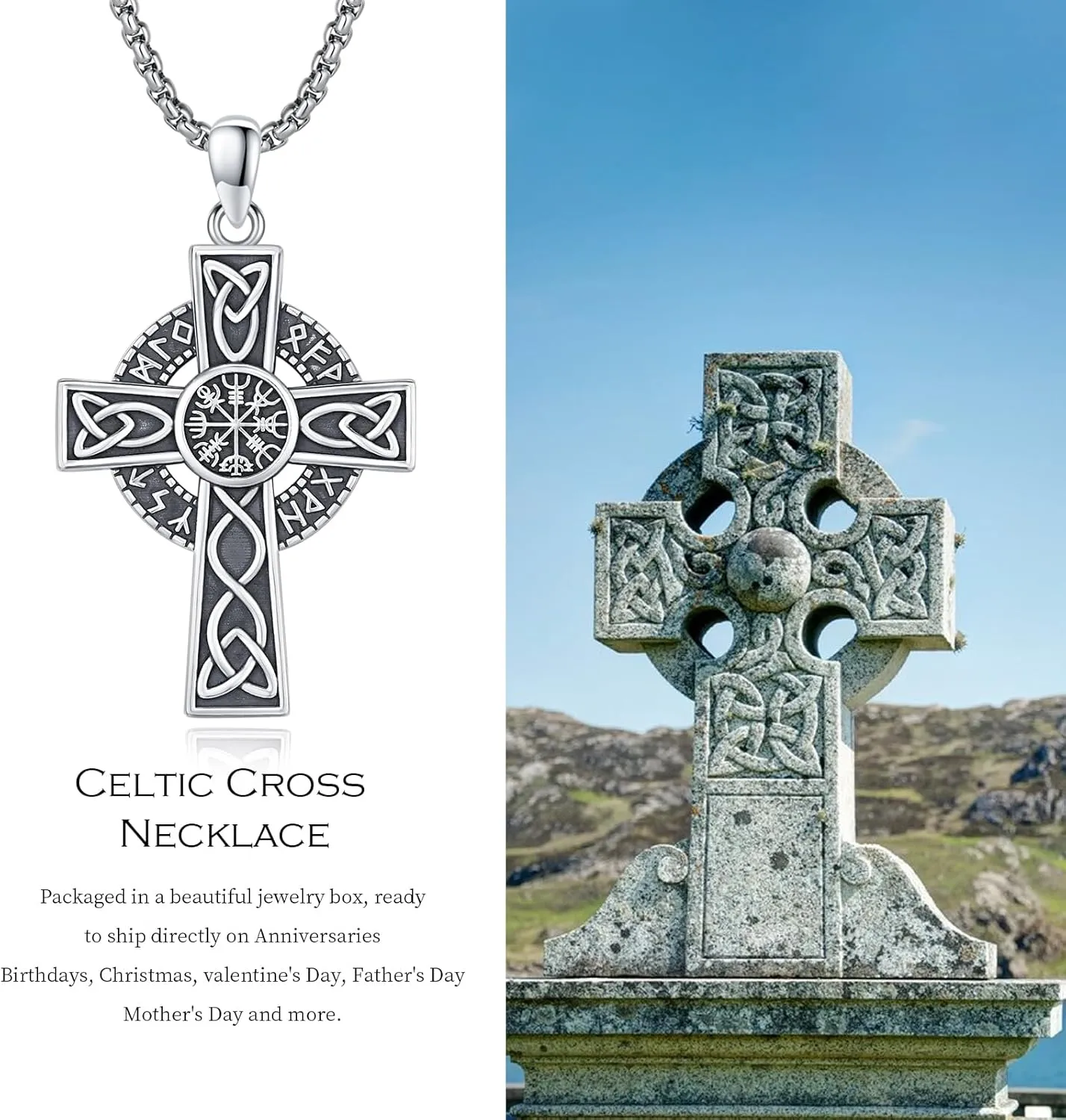 925 Sterling Silver Patron Saint Medal Amulet Pendant Necklace Protection Catholic Faith Jewelry Gifts for Men Women