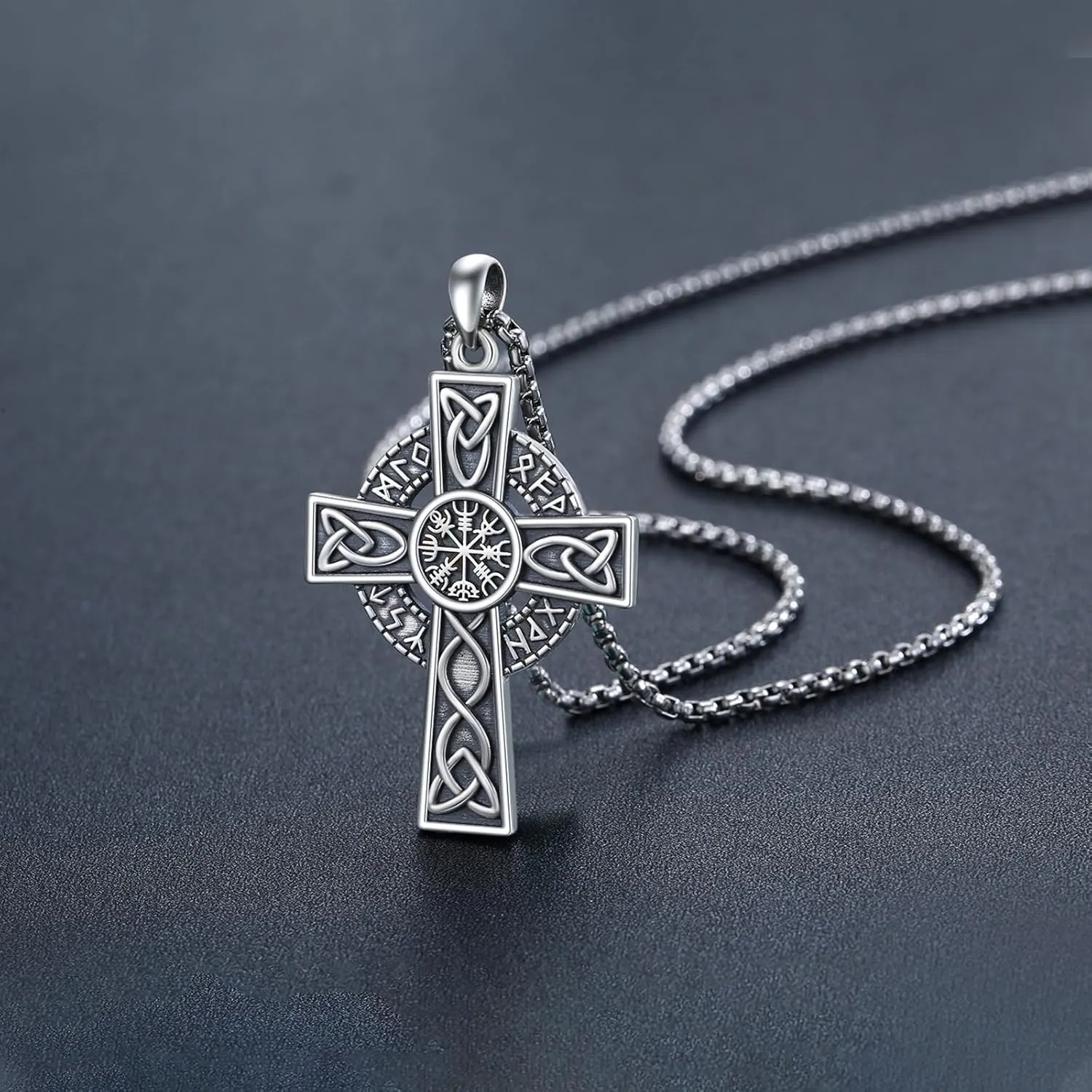 925 Sterling Silver Patron Saint Medal Amulet Pendant Necklace Protection Catholic Faith Jewelry Gifts for Men Women