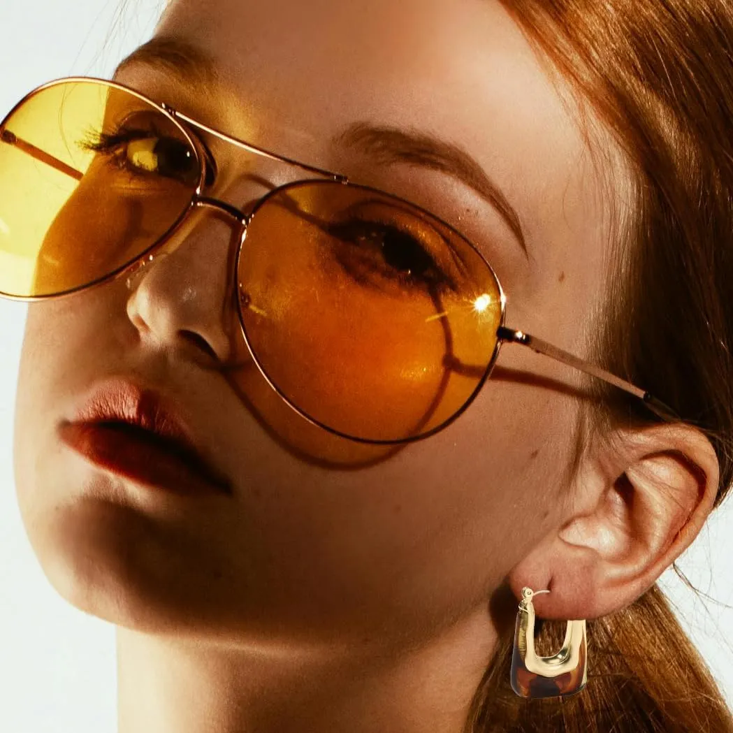 Acrylic Hoop Earrings Colour Resin Earrings Geometric Acrylic Minimalist Clear Chunky Hoops Earrings for Women