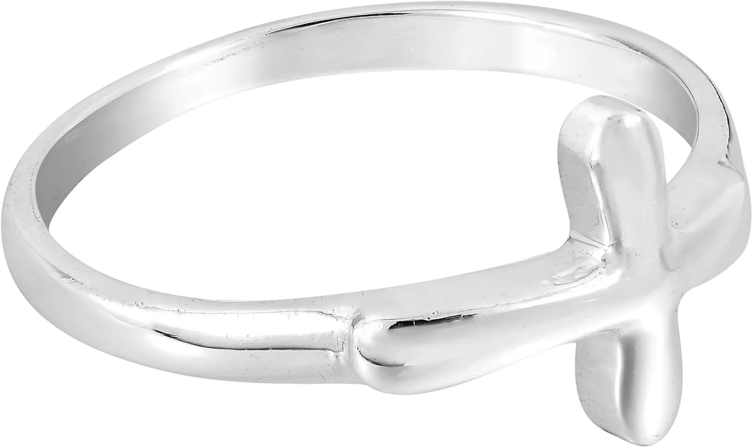 AeraVida Cross of Love and Peace .925 Sterling Silver Ring