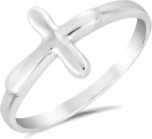 AeraVida Cross of Love and Peace .925 Sterling Silver Ring