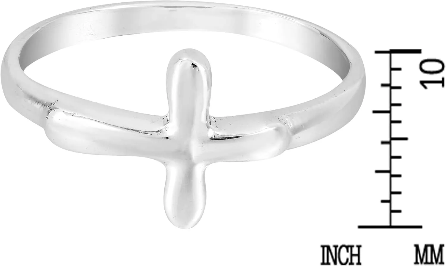 AeraVida Cross of Love and Peace .925 Sterling Silver Ring